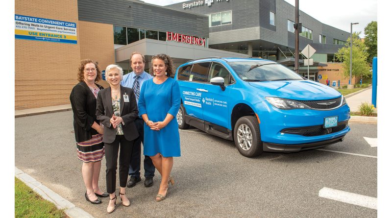 Pictured, from left: Jan Mayforth, chief financial officer, Baystate Wing Hospita; Molly Gray, president and chief administrative officer, Baystate Wing Hospital;  Stuart Beckley, Ware town manager; and Melissa Fales, Quaboag Valley Community Development Corp.